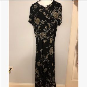 Black Floral Maxi Dress